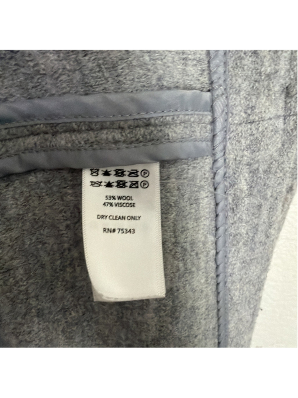 Tahari Boucle Heather Gray Long Sleeve Open Front Cardigan Wool Blend Size M - Picture 5 of 9
